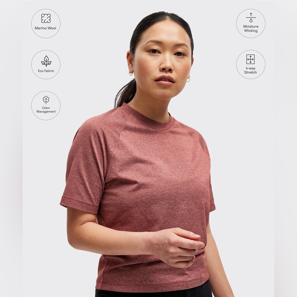 Parmi Peu Importe Crop Tee, Size Medium, Copper Trail